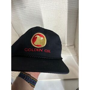 Vintage Unisex KC Golden Ox Chicago Snapback Rope Hat OSFM Black